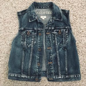 Madewell Denim Sleeveless Jacket Vest Small